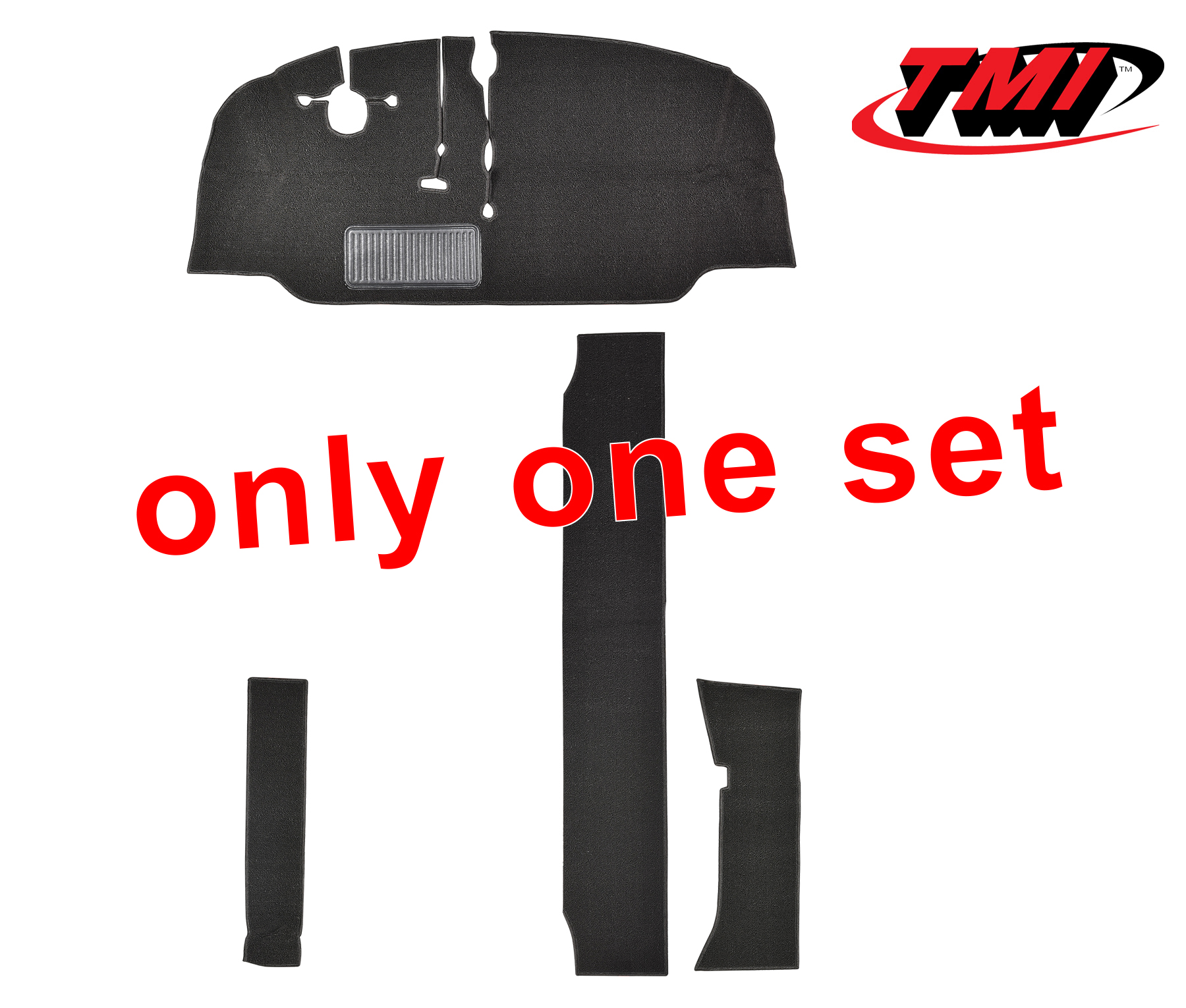 Teppichsatz, Fahrerk., 67-72, schwarz(4) | 34-F2125-301   ohne | 098-0034-05