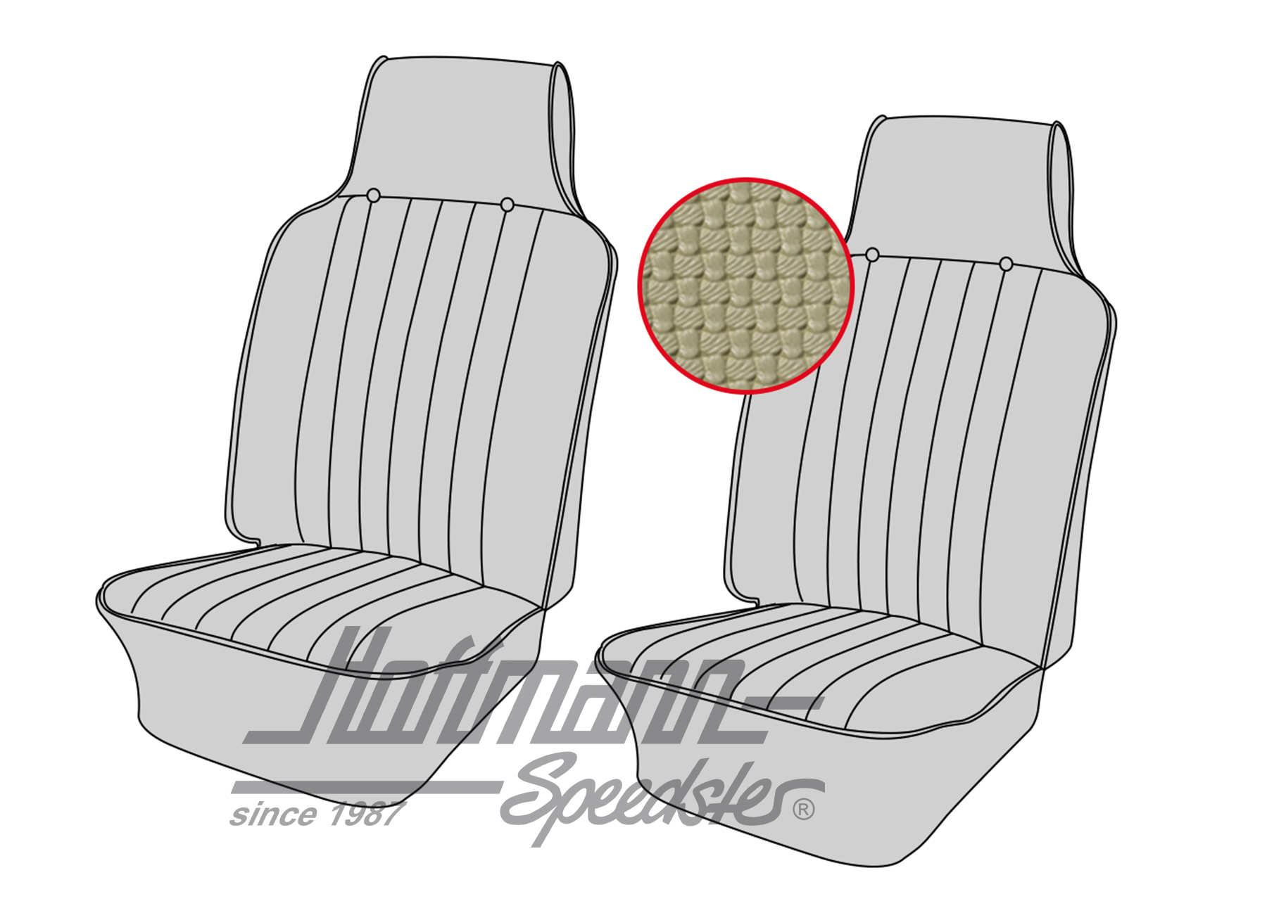 Sitzbezüge, vorne, 68-69, Korb, beige | 43-3003-04 | 069-9606-04