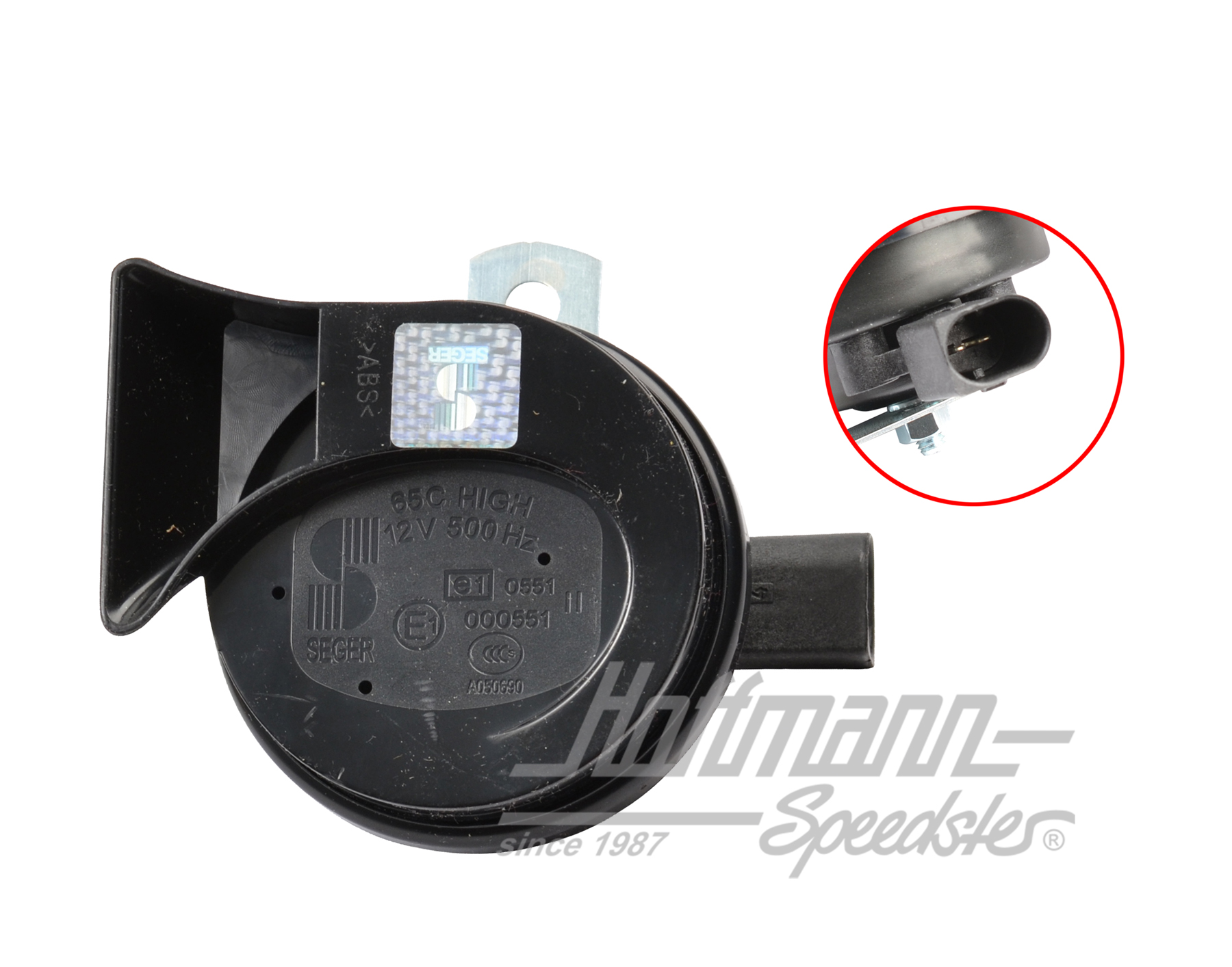 Elektro-Fanfare, schwarz, Hochton 500Hz | 65CI1200NEU | 200-8056-10