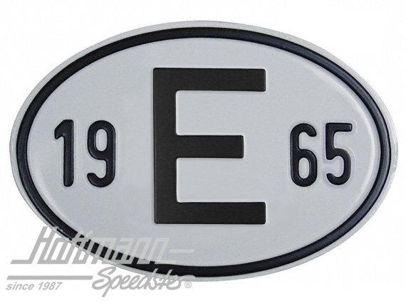 Nationalitätsschild "E", "1965", Alu |  | 020-2403-65