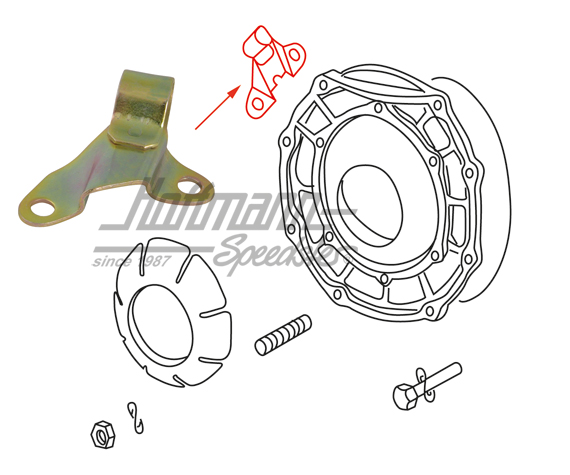 Halter, Kupplungsseilführung, 71-74 | 113 301 165 A | 020-4151-07
