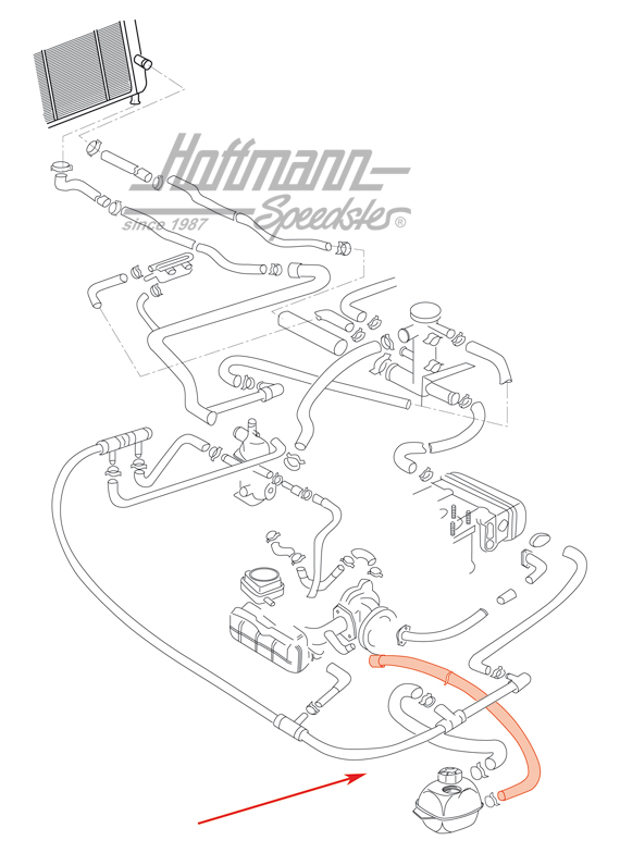 Kühlwasserschlauch, Ausgleichbehälter/Wasserpumpe
