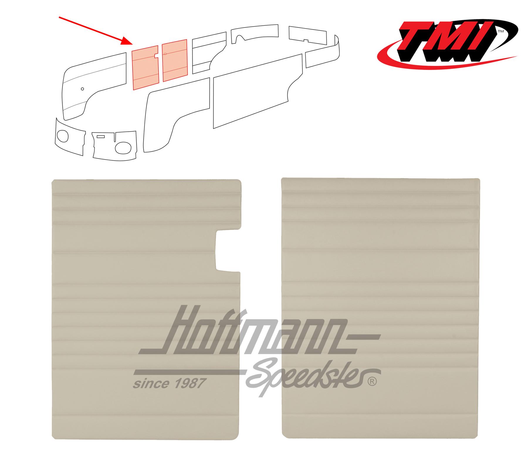 Klapptürenverkleidungen, 55-67, altweiß | 10-2113-15 | 098-0570-04