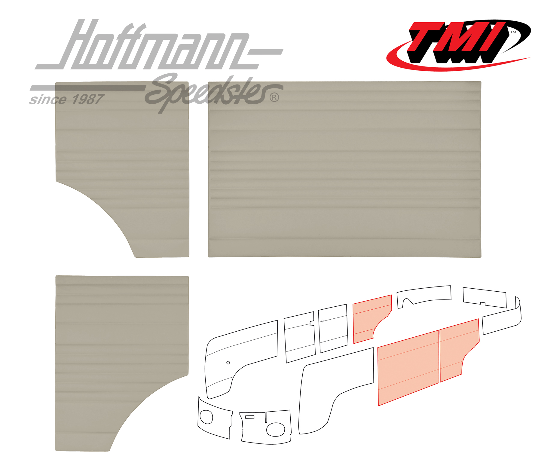 Seitenverkleidungen, Mitte, 62-67, altweiß | 10-2143-15 | 098-0578-04