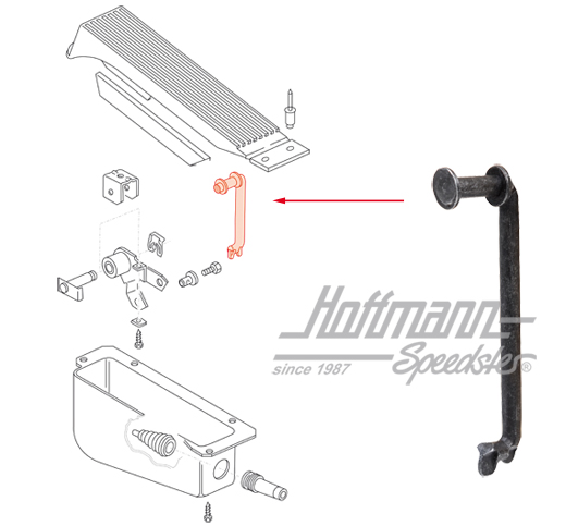 Druckstange, Gaspedal, Bus T3, 79-92 | 251 721 609 C | 307-5818