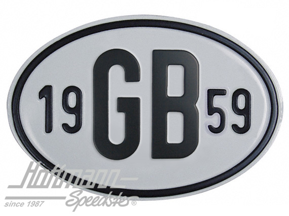 Nationalitätsschild "GB", "1959", Alu |  | 020-2404-59