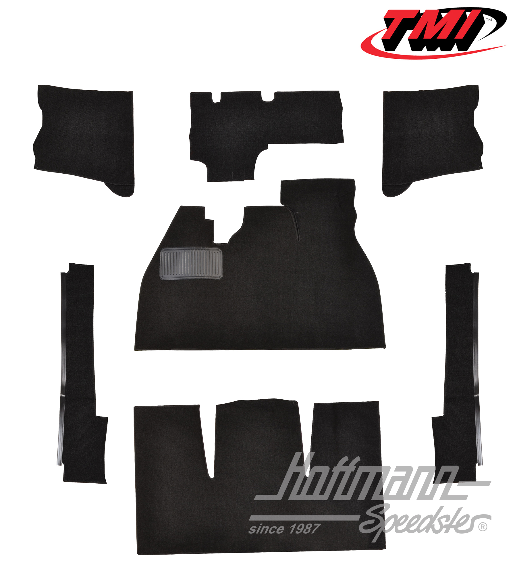 Teppichsatz, Limousine, schwarz, 8.68-7.72 | 34-F1108-301 | 020-5302