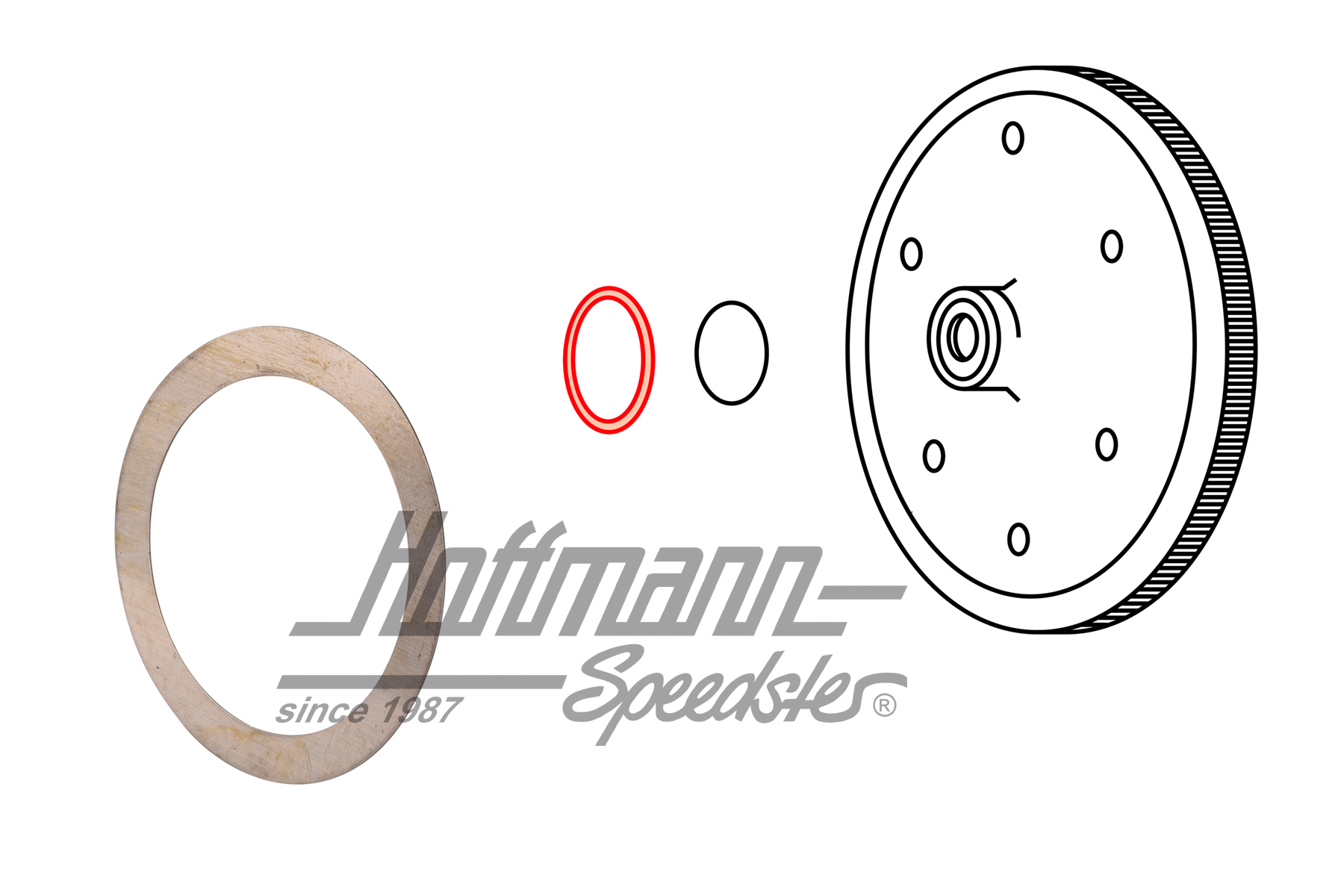 Unterlegscheibe, Schwungrad, 0.32mm | 113 105 287 | 010-0137-02