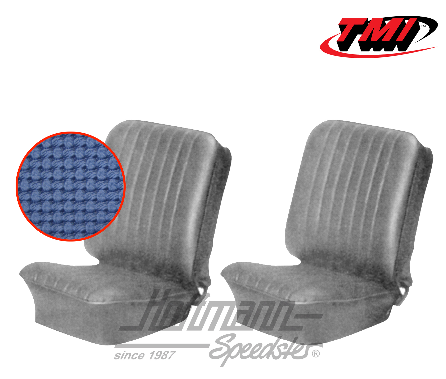 Sitzbezüge, Karmann, vorne, 60-66, blau | 43-1502-08 | 066-0067-20