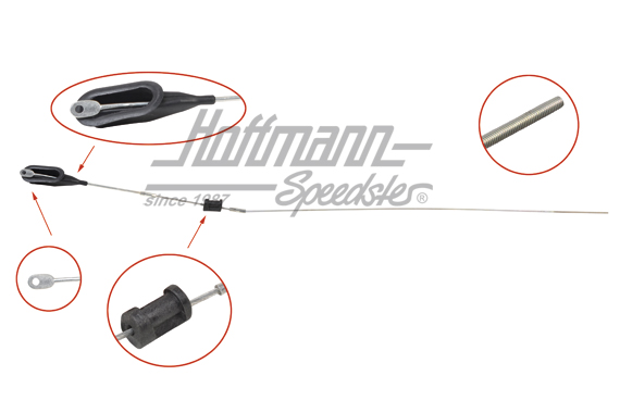 Handbremsseil, Bus T3, vorne | 251 711 471 D | 325-4000