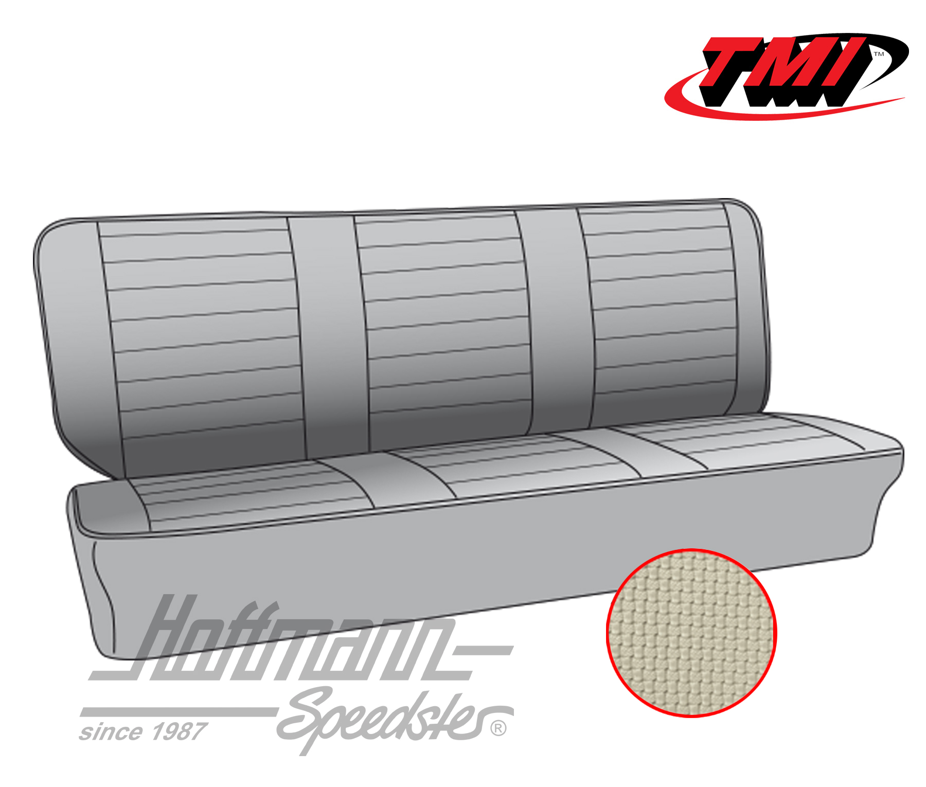 Sitzbezüge, Rückbank, 73-79, altweiß | 43-2124-05 | 098-0675-50