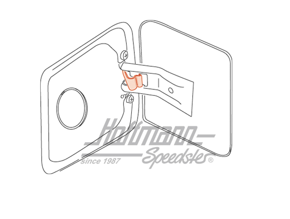 Feder, Tankklappe, Bus T1/T2, 66-71