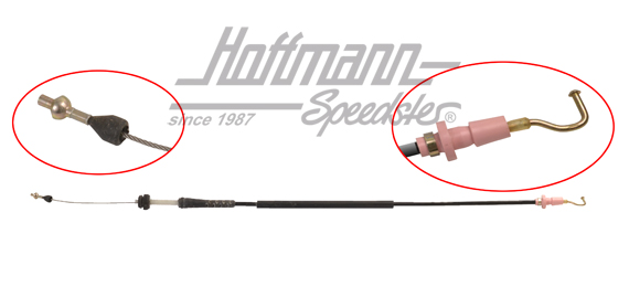Gaszug, 766mm, Golf 2 GTI/16V | 191 721 555 | 207-1520