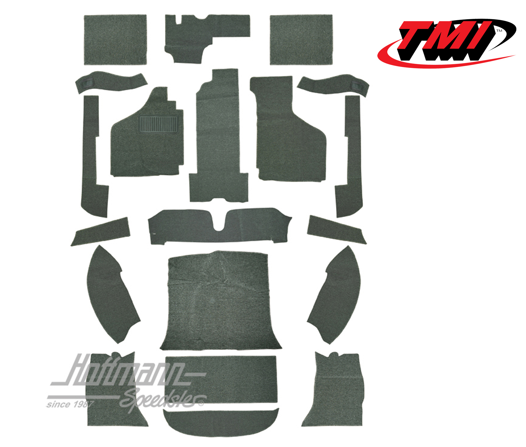 Teppichsatz, Karmann Coupé, grau, -7.68 | 34-F1522-407 | 066-0040-20