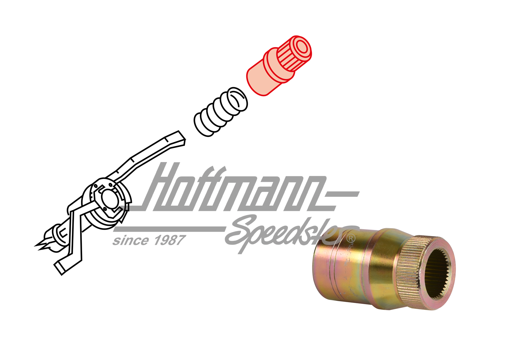 Adapter, Lenkrohr/Lenkrad, 45mm | 191 419 514 | 140-5530-20