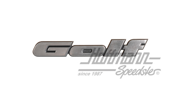 Schriftzug, GOLF, Chrom, hinten, Golf 2 | 191 853 687 J GX2 | 208-6520-12
