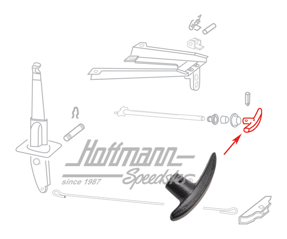 Handbremshebelgriff, Bus T2, 67-79,Serie | 211 711 421-1 | 098-0202-03