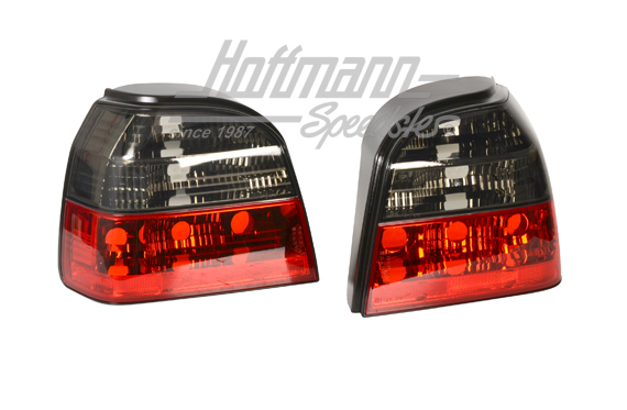 Rückleuchten, Golf 3, schwarz/rot/klar