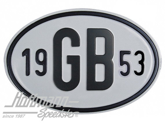 Nationalitätsschild "GB", "1953", Alu |  | 020-2404-53