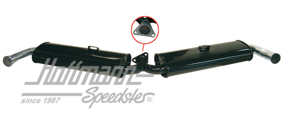Doppeltopfauspuff (35mm),kleiner Flansch | VW 35 061 | 020-3530