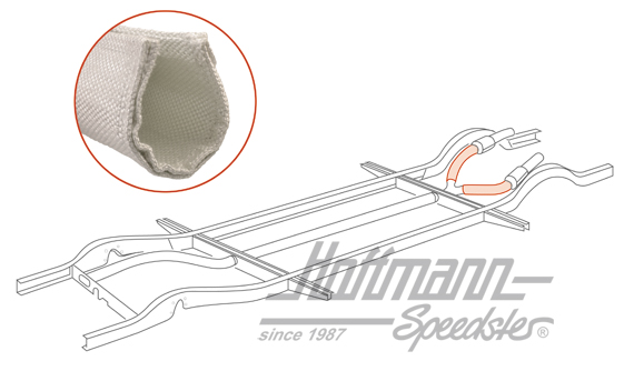 Isolierung, Heizrohr, hinten, Bus T1/T2 | 211 255 725 E | 087-3006