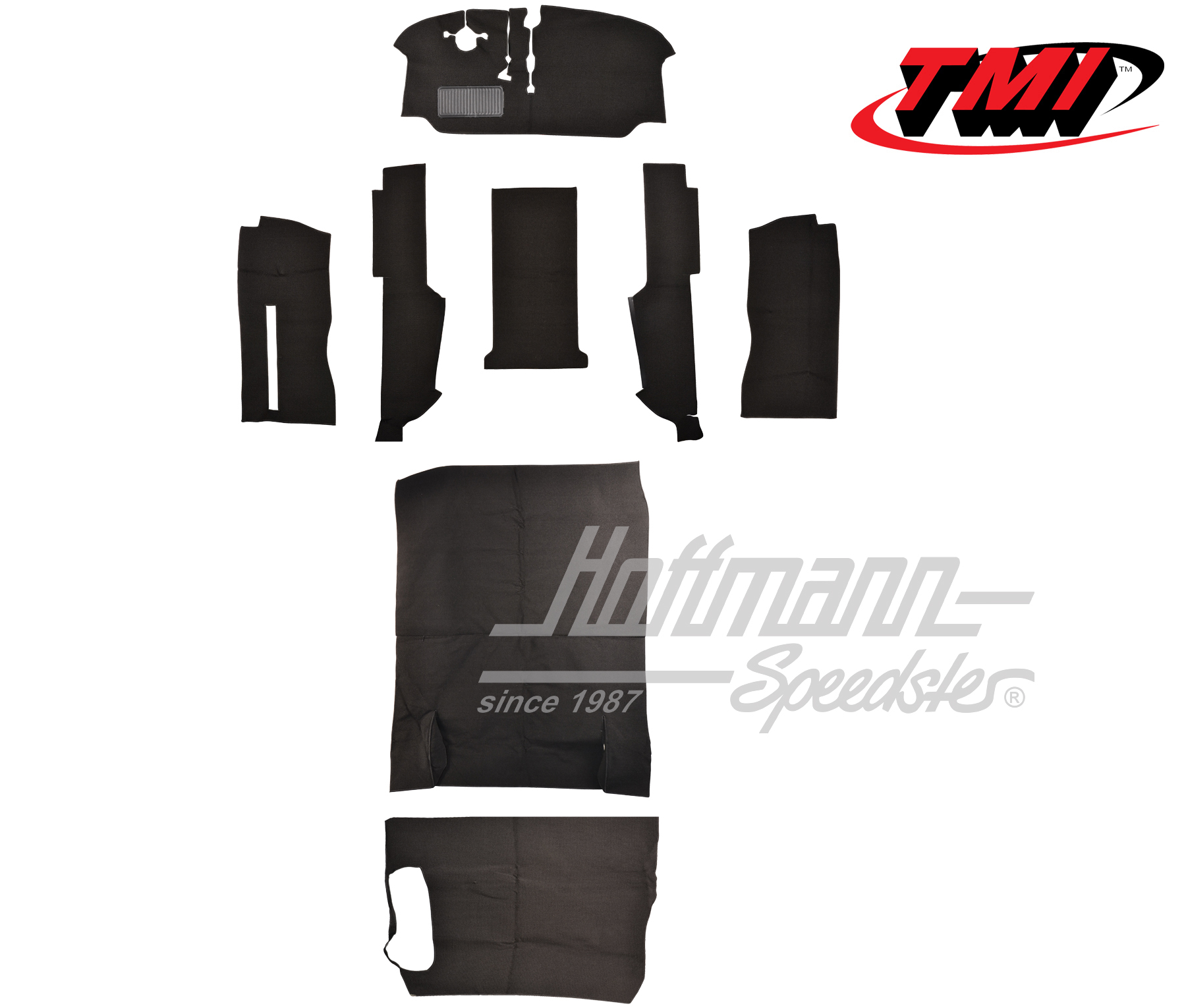 Teppichsatz, Bus T2, 8.72-, schwarz | 34-F2106-301 | 098-0020