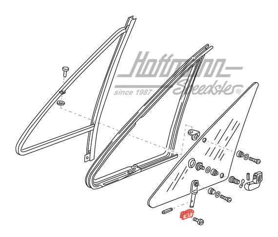 Feststeller, Drehfenster, vo./hi., T2/T3