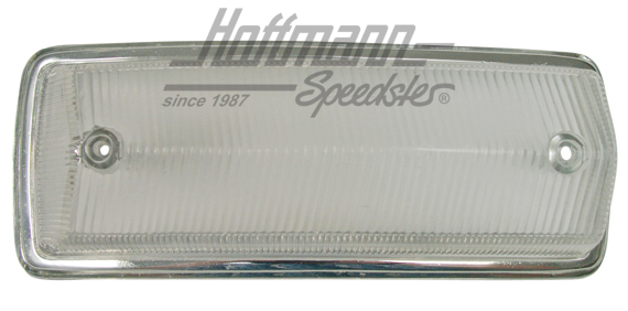 Blinkerglas, weiß / Chromrand, Bus T2, vorne rechts | 211 953 141 J | 097-2053-02