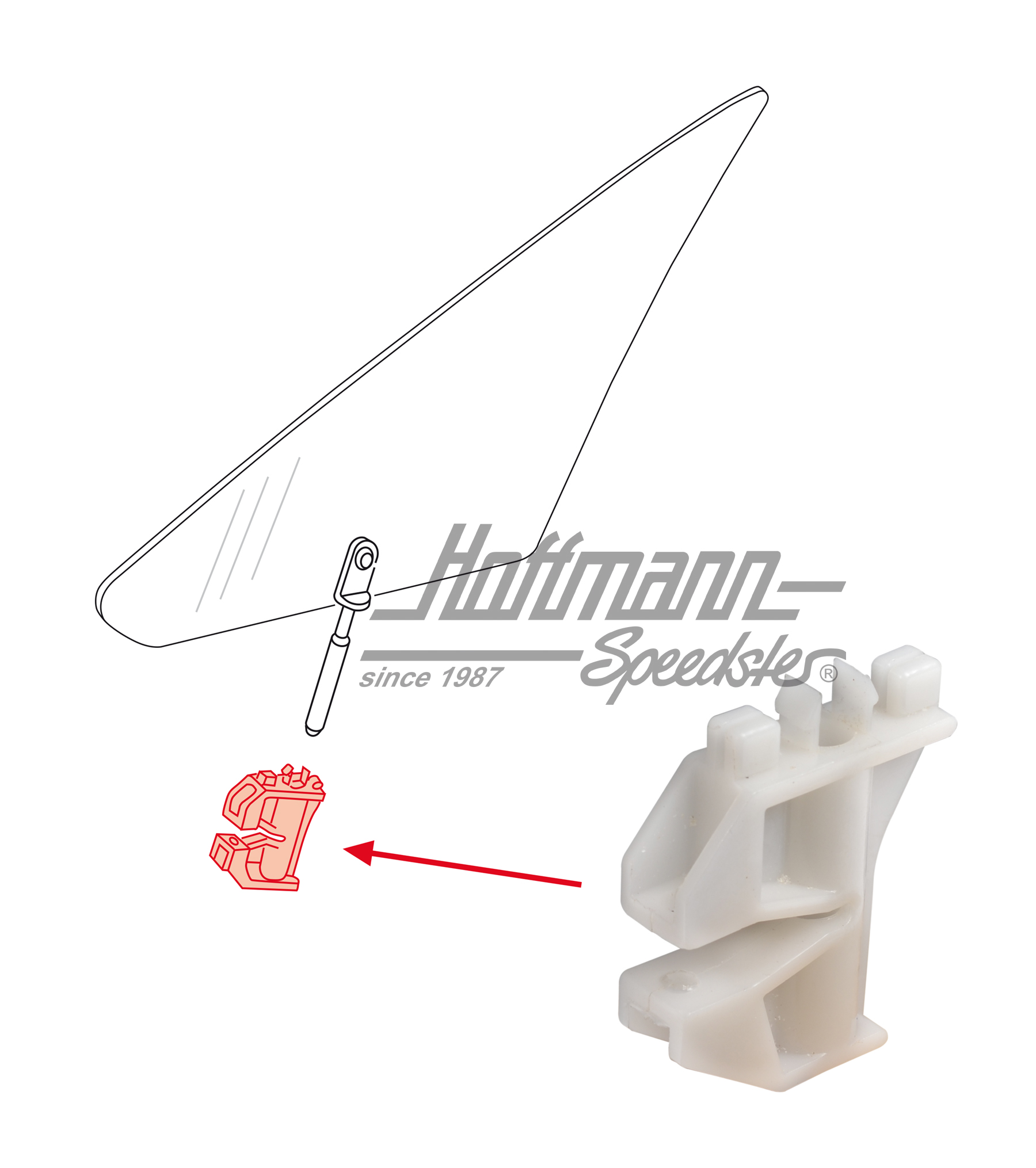 Drehlager, unten, Drehfenster, L/R | 171 837 455 | 180-1270-30