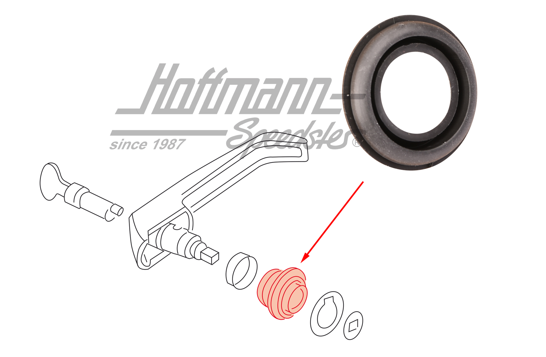 Dichtung, Schiebetürgriff, 8.84-7.92 | 251 843 711 A | 350-6043