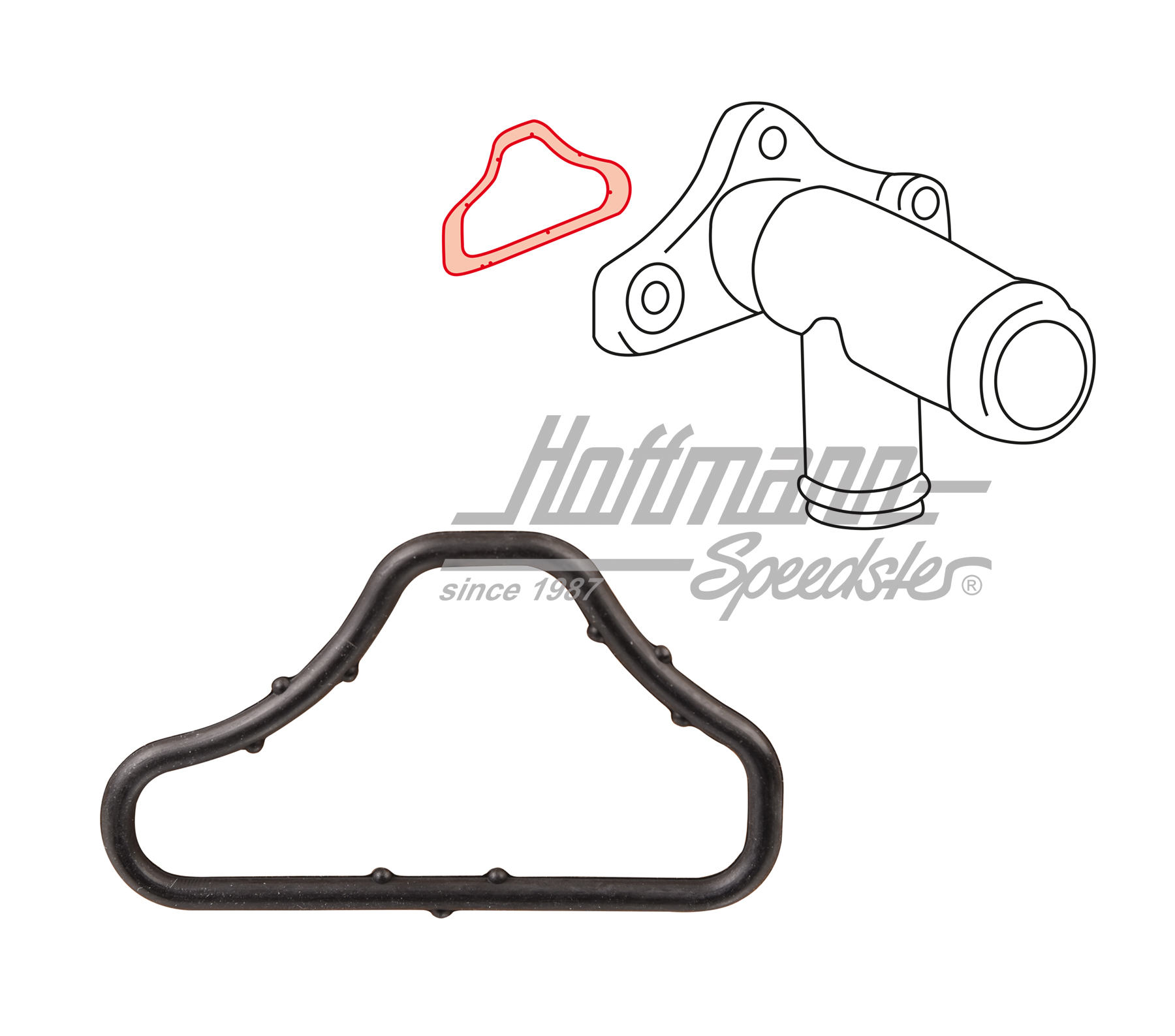 Dichtring, Wasserflansch, Golf 2 16V | 027 121 139 A | 201-1534-10