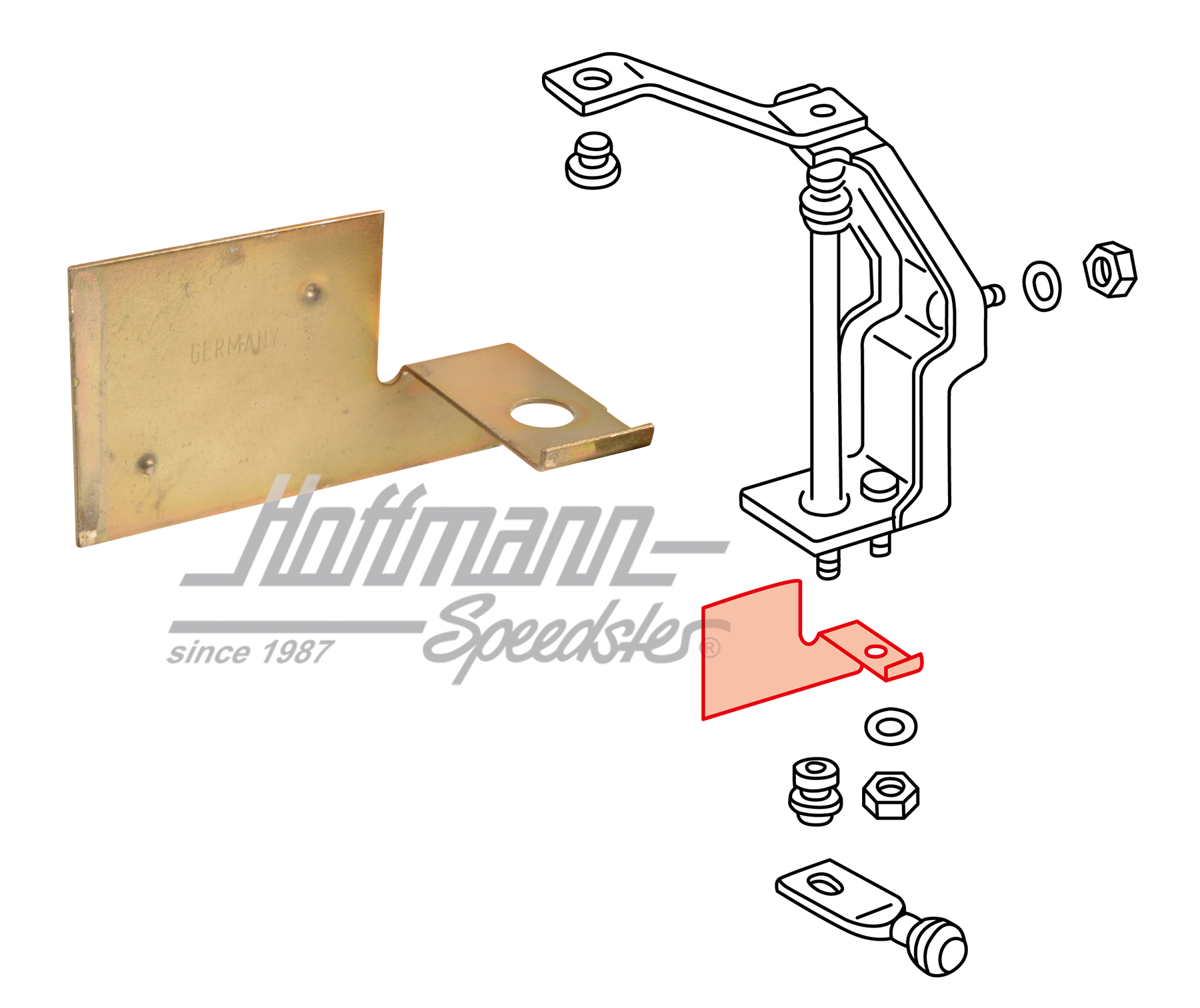 Hitzeschutzblech, Schaltstangen, 1.6-1.8 | 171 711 081 | 170-2010-18