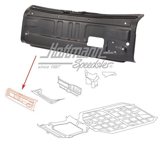 Querwand, vorne, 74-89, mit Klimaanlage | 911 501 099 07 | 590-0190-14