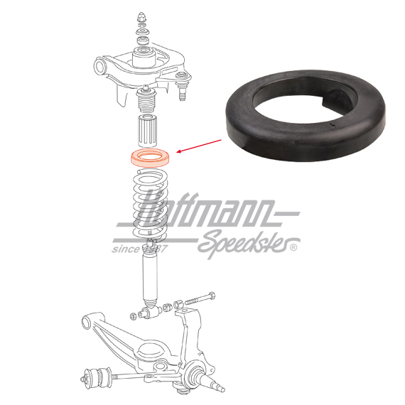 Unterlage, oben, Feder vorne, Bus T3 | 251 411 211 A | 330-3560-40