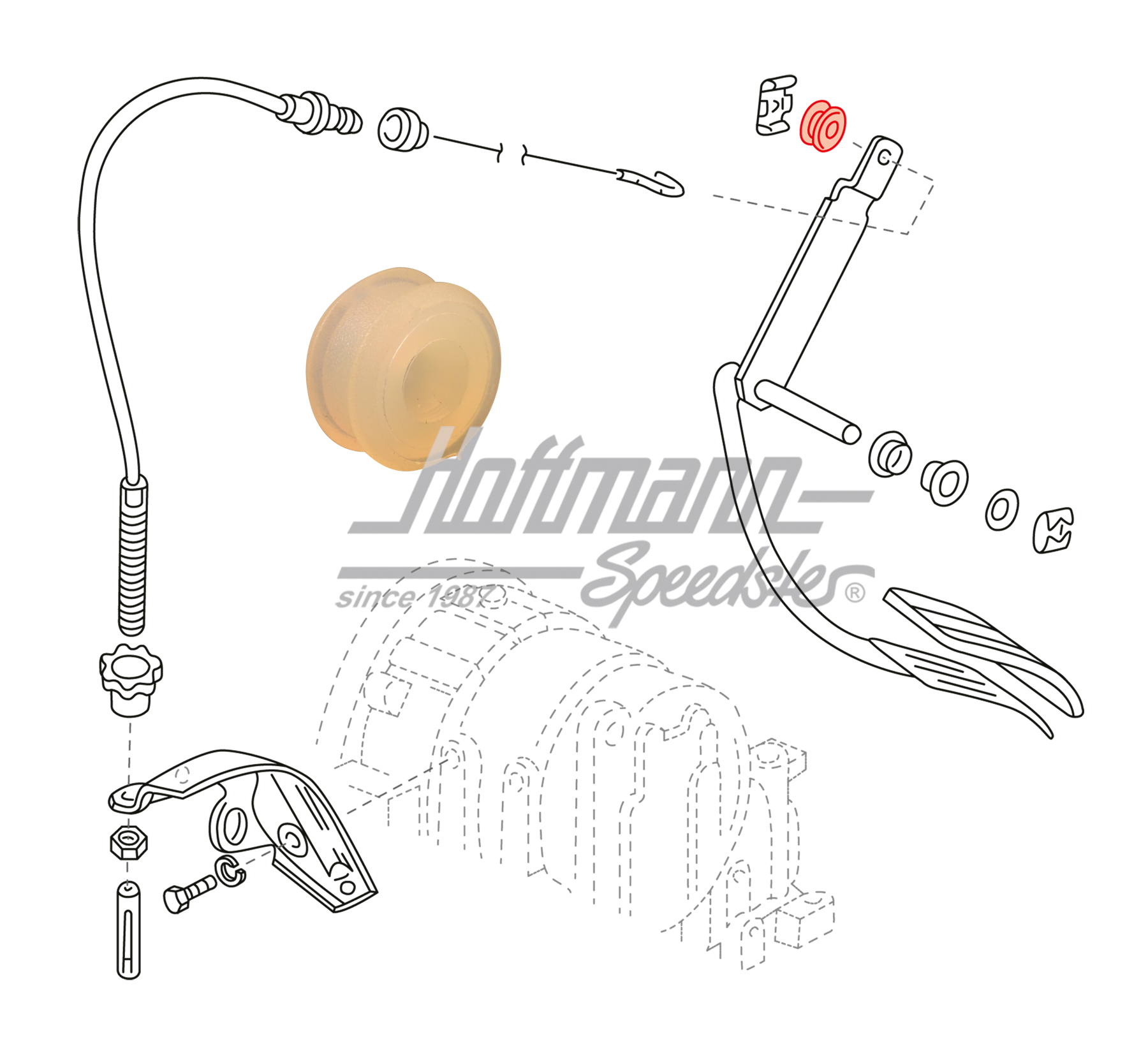 Gummibuchse, Gaspedal/Automatik | 823 721 567 | 170-0020-10