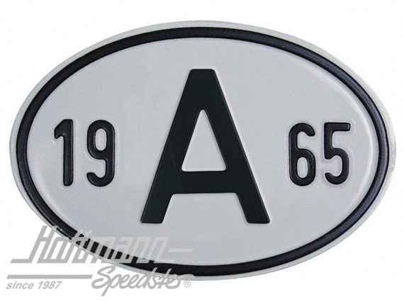 Nationalitätsschild "A", "1965", Alu |  | 020-2398-65