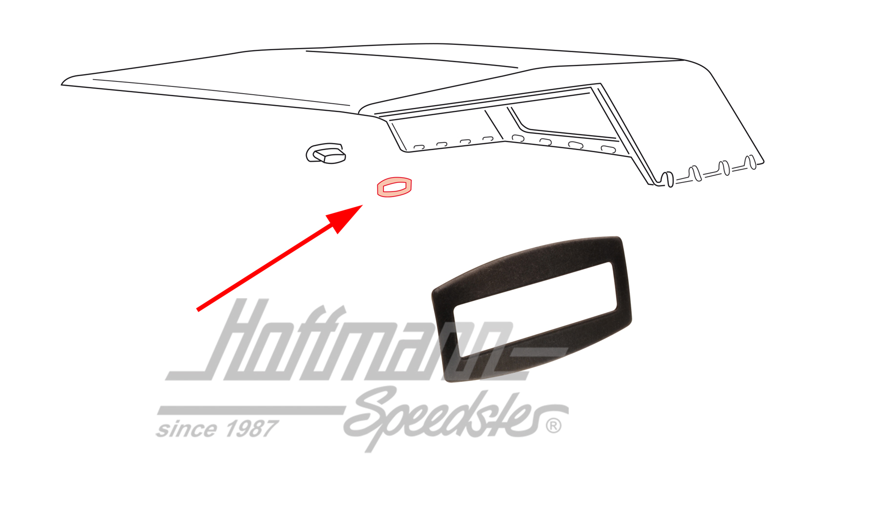 Öse, innen, Verdeck, Typ 181 (Kübel) | 181 871 239 | 080-2910-30