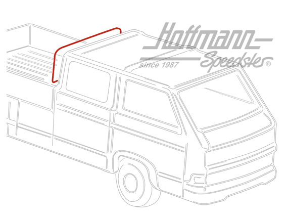 Heckscheibendichtung, T3,Pritsche + Doka | 245 845 521 | 350-5715