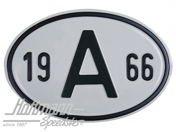 Nationalitätsschild "A", "1966", Alu |  | 020-2398-66