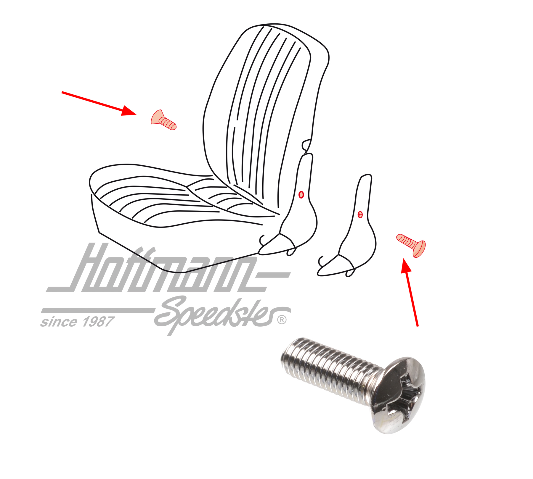 Schraube, Sitzabdeckung, 356/911, 60-73 | 900 148 015 02 | 580-0718-80