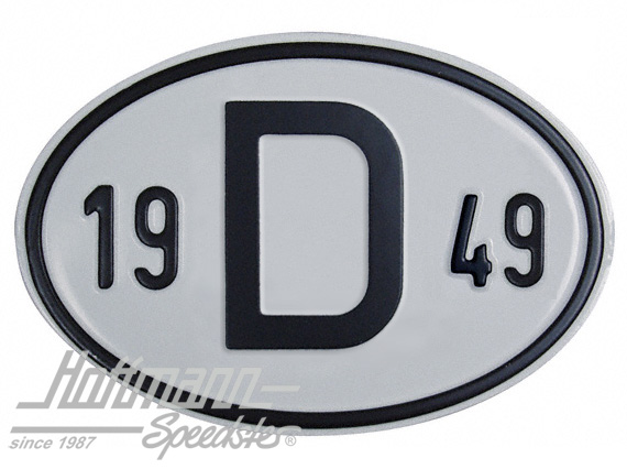 Nationalitätsschild "D", "1949", Alu |  | 020-2396-49