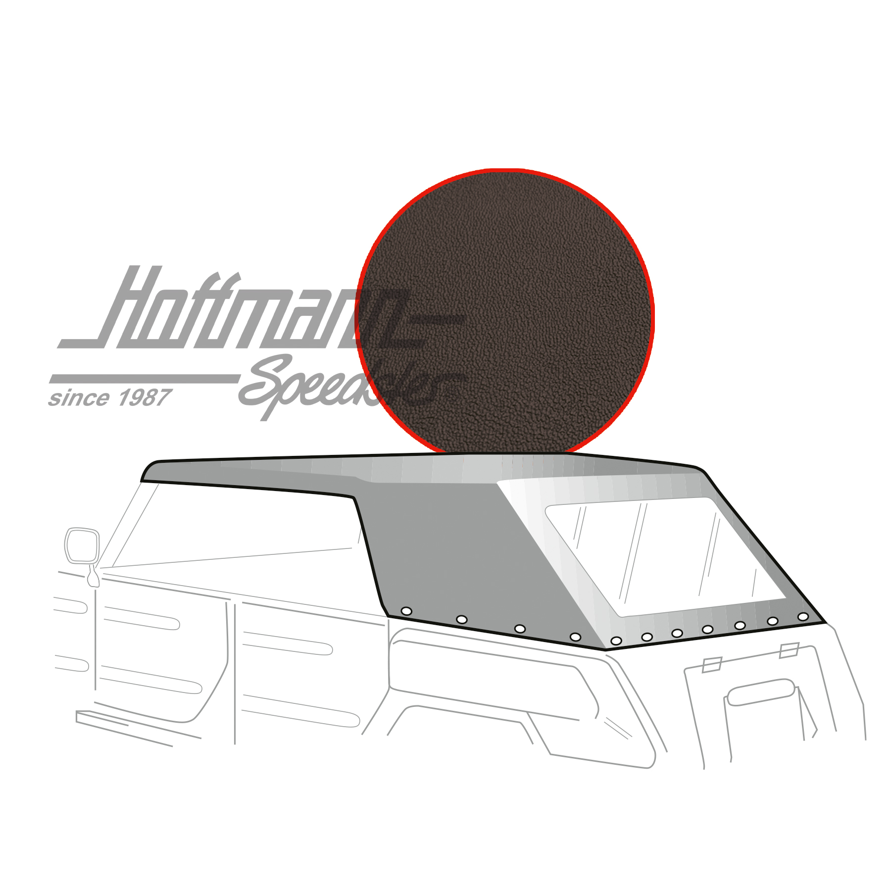 Verdeck, Typ 181, 69-79, Vinyl, schwarz | 22-4022-40 | 080-2872-10