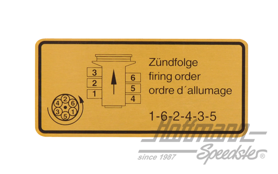 Aufkleber "Zündfolge", 911, 79-83 | 930 006 509 00 | 580-8038