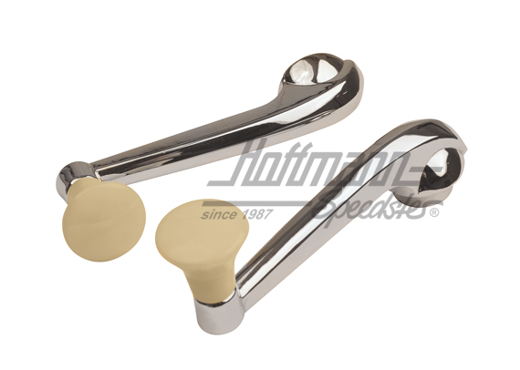 Fensterkurbel, Serie, Chrom / elfenbeinfarbig, -7.67 | 141 837 581 D IV | 020-2372-06