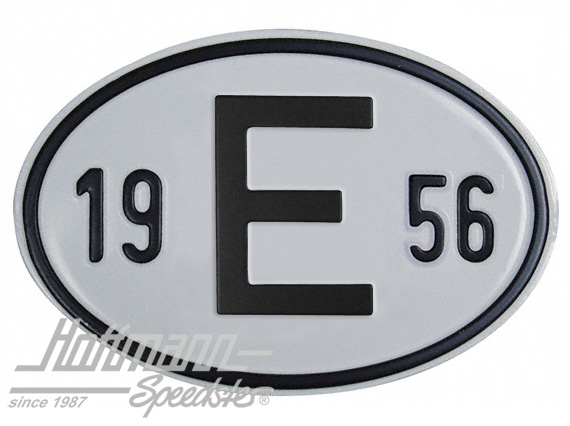 Nationalitätsschild "E", "1956", Alu |  | 020-2403-56