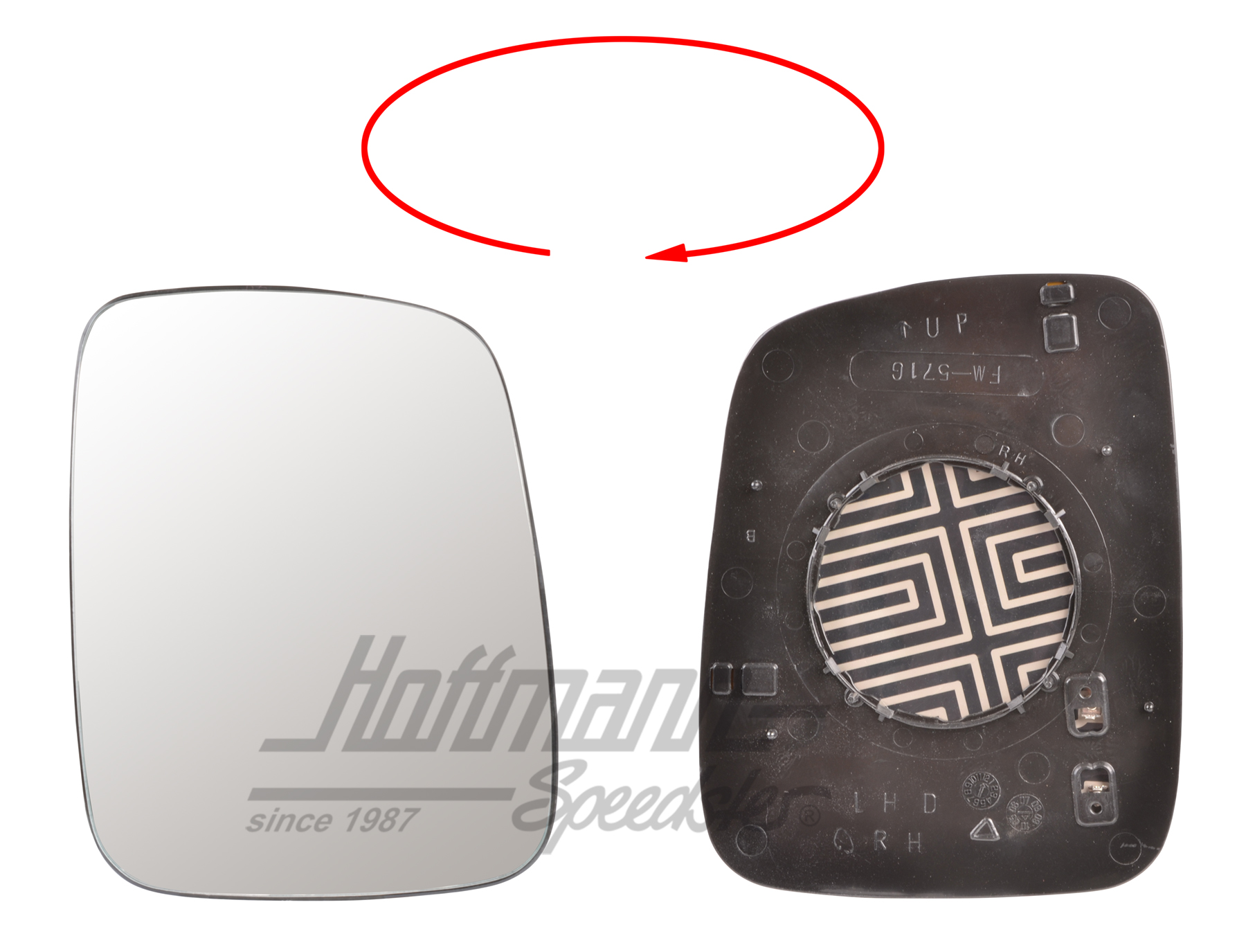 Spiegelglas, elektrisch, konvex, rechts | 701 857 522 G | 408-6713-02