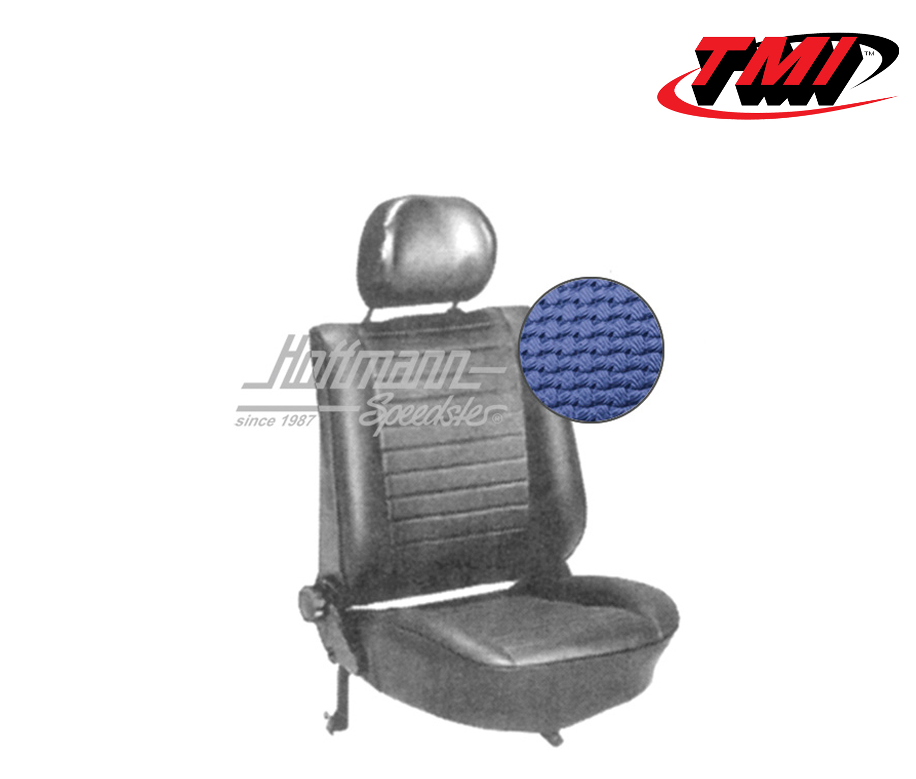 Sitzbezüge, Limousine, 8.76-, Korbmuster, blau | 43-1129-08 | 055-5420