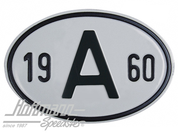 Nationalitätsschild "A", "1960", Alu |  | 020-2398-60